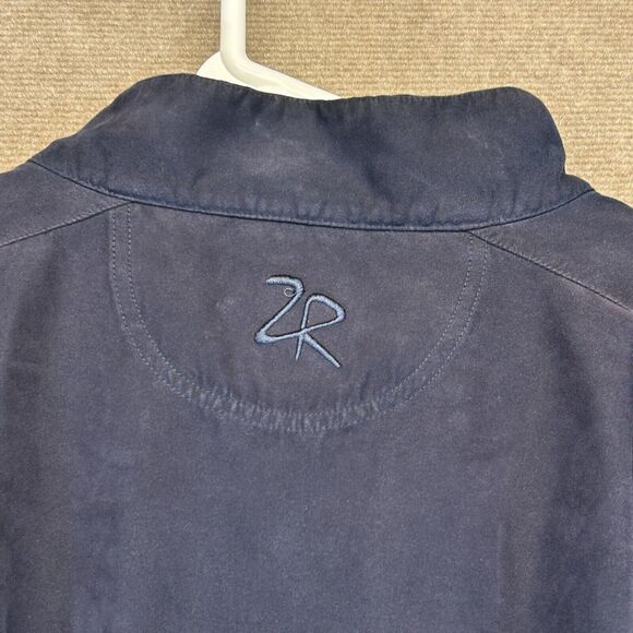 Zero Restriction Micro Suede Jacket Mens XL Pullover Golf Navy Vista Valley Logo - Picture 14 of 14